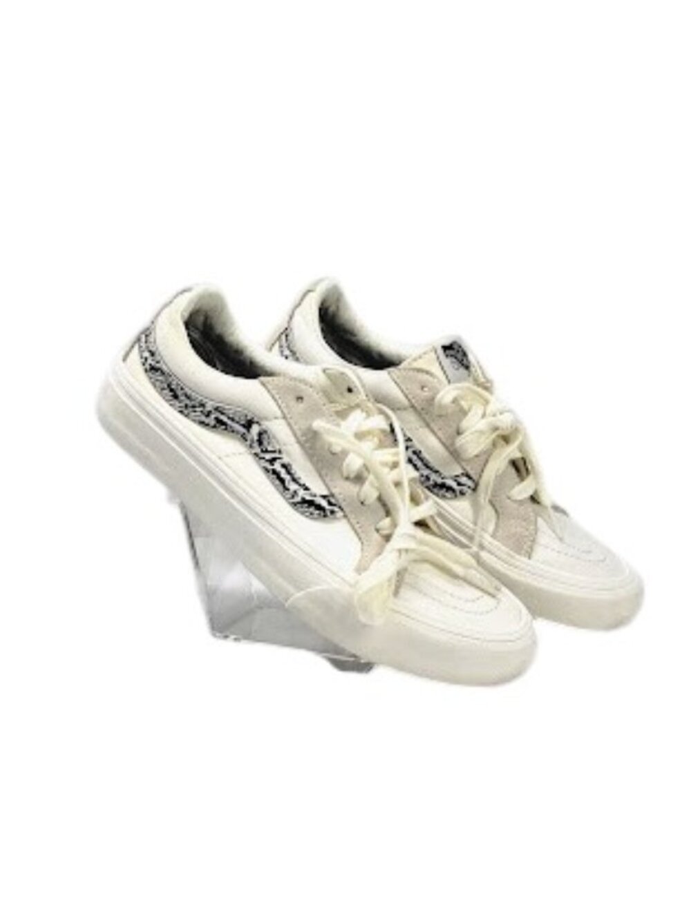VANS Sk8-Low Reissue SF marshmallow Snake Side Stripe Sneakers Size 8 GUC